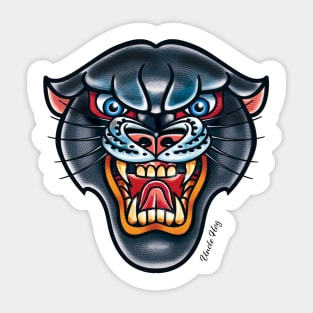 Traditional tattoo style Panther Sticker